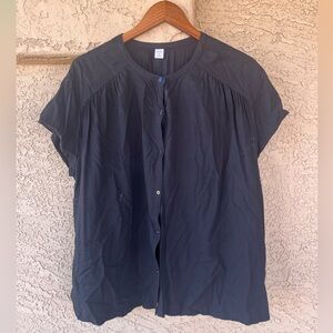 Old Navy Women's Black Button-Up Top
